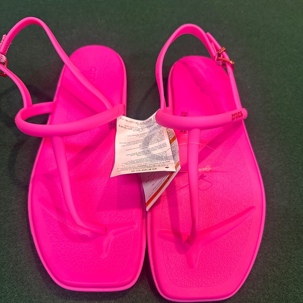 New Pink Crocs Sandals